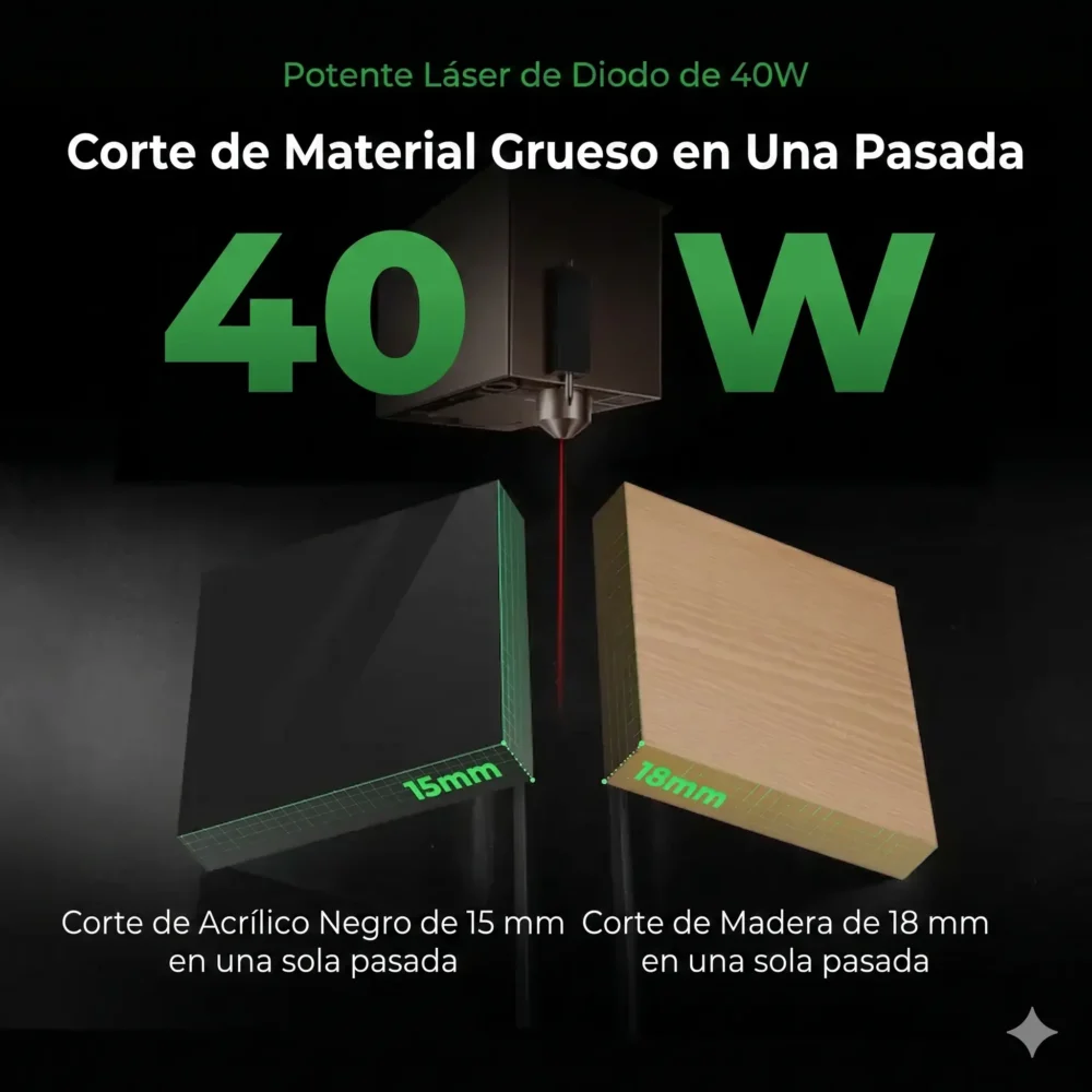 xtool s1 4 MAQUINA LASER XTOOL S1 DE DIODO 40W CON ASISTENTE DE AIRE Y PANAL